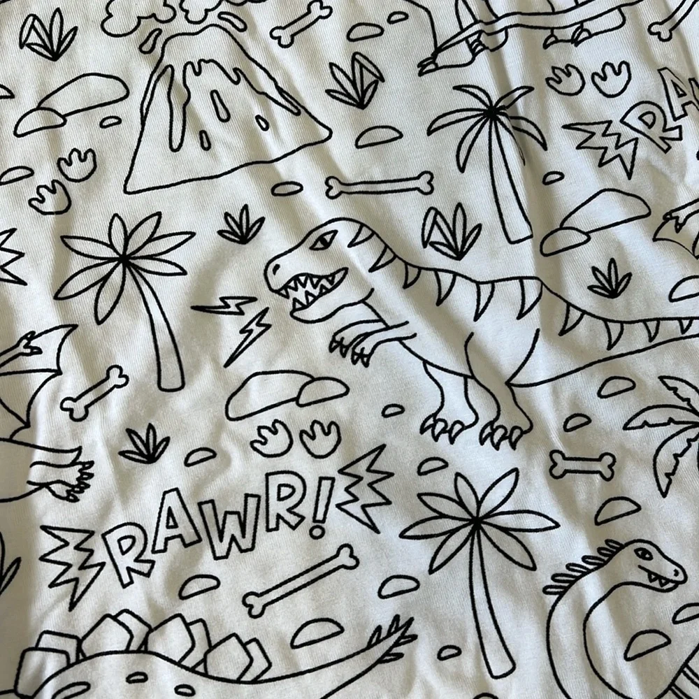 Caden lane color me dinosaur bamboo pajamas nwt